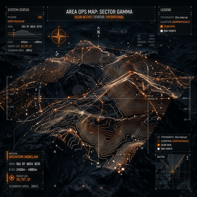 GPS-denied terrain navigation HUD